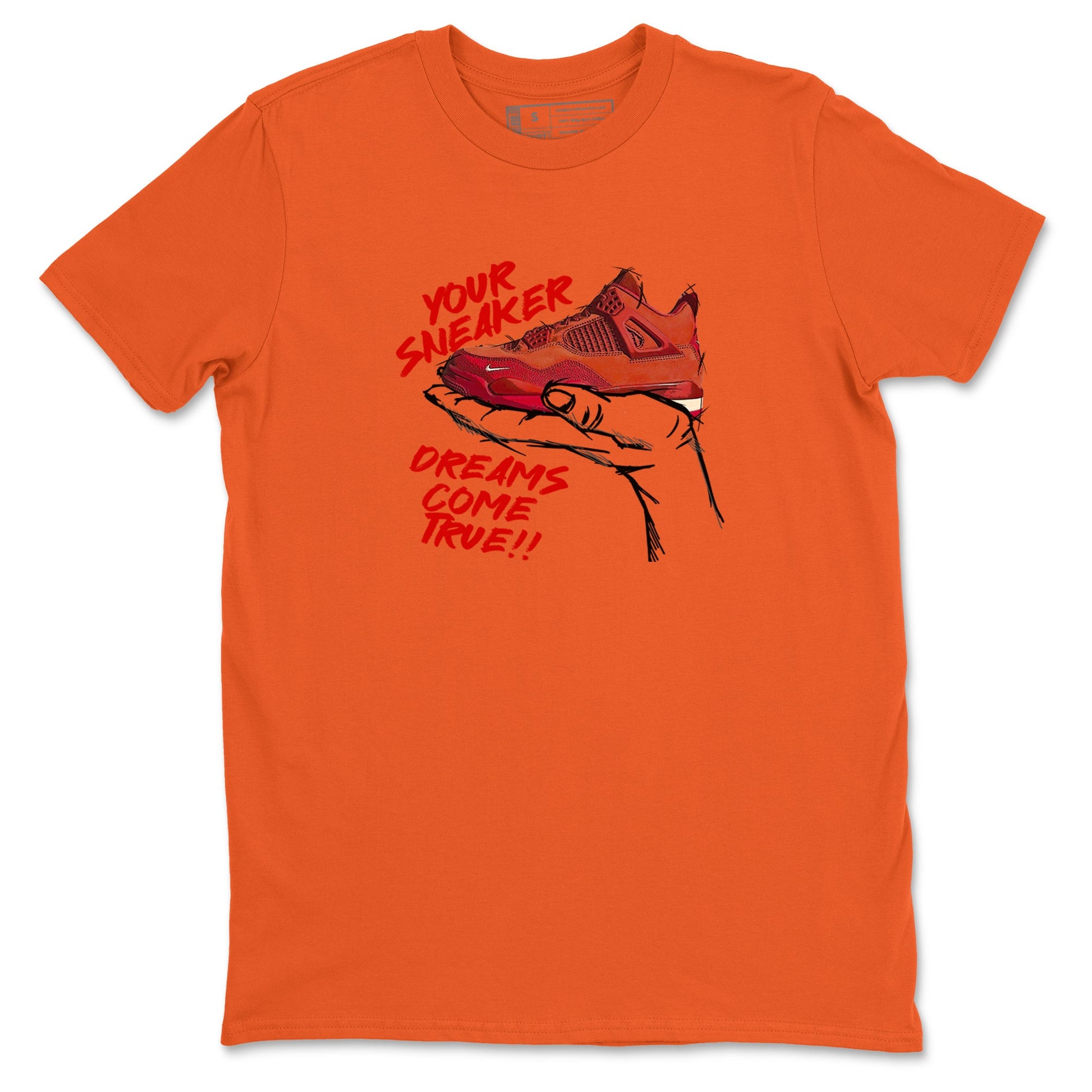 4s Brick By Brick best t shirts to wear with jordans Sneaker Dreams sneaker match tees Nigel Sylvester x Air Jordan 4 Brick by Brick match shoes to clothes SNRT Sneaker Tees unisex cotton Orange 2 shirts
