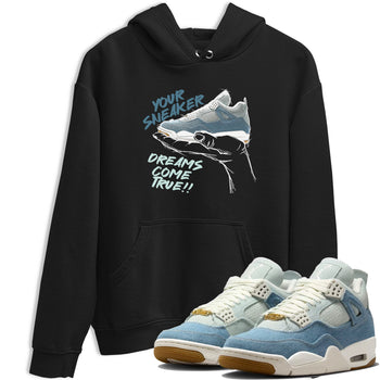 Sneaker match tees – Sneaker Tees To Match 4s Worn Blue Air Jordan 4 Denim Shoes – Sneaker Dreams Tee Black 1