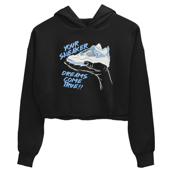 4s Forget Me Not shirts to match jordans Sneaker Dreams sneaker match tees Air Jordan 4 Retro Forget Me Not match shoes to clothes SNRT Sneaker Tees unisex cotton Black 2 crop tee