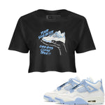 4s Forget Me Not shirts to match jordans Sneaker Dreams sneaker match tees Air Jordan 4 Retro Forget Me Not match shoes to clothes SNRT Sneaker Tees unisex cotton Black 1 crop tee