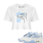 4s Forget Me Not shirts to match jordans Sneaker Dreams sneaker match tees Air Jordan 4 Retro Forget Me Not match shoes to clothes SNRT Sneaker Tees unisex cotton White 1 crop tee
