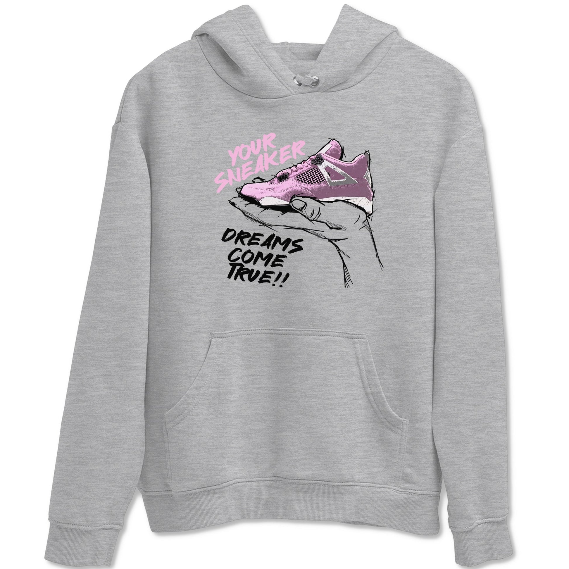 4s Retro Orchid shirts to match jordans Sneaker Dreams sneaker match tees Air Jordan 4 WMNS Orchid match shoes to clothes SNRT Sneaker Tees unisex cotton Heather Grey 2 shirts