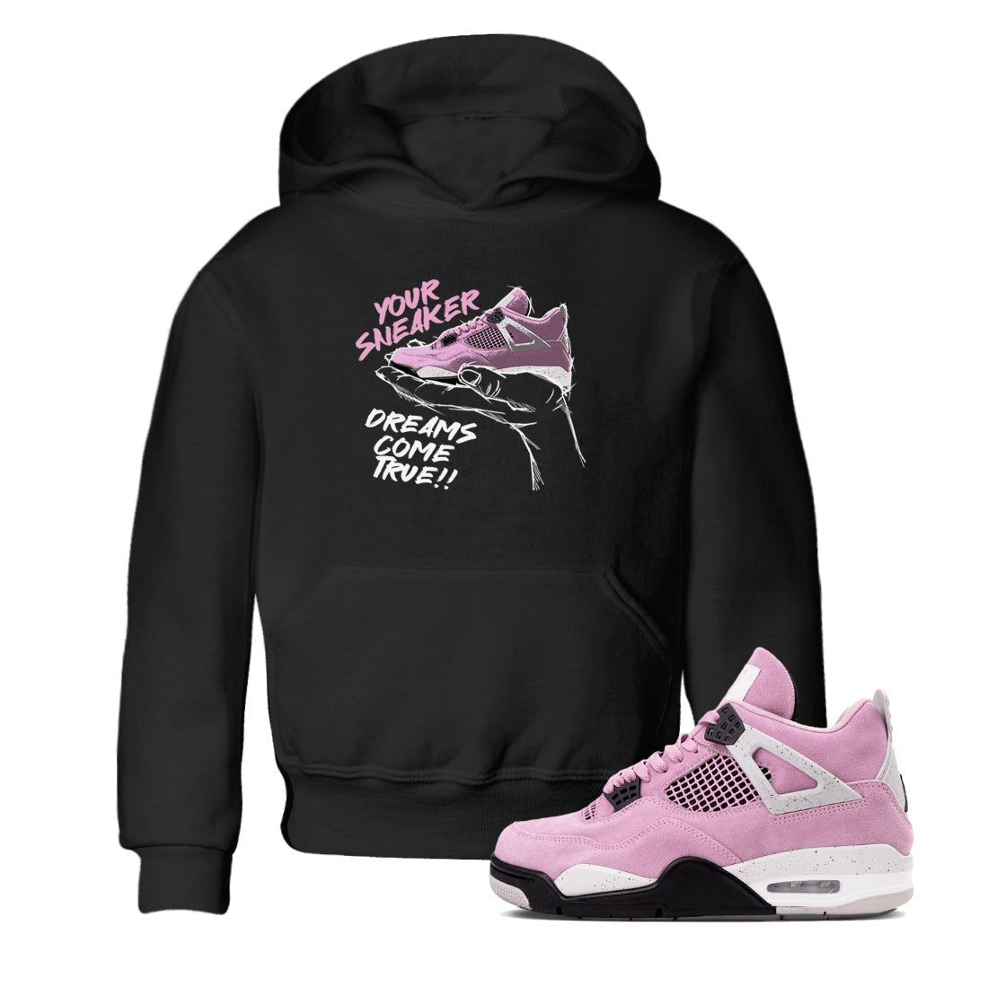 4s Retro Orchid shirts to match jordans Sneaker Dreams sneaker match tees Air Jordan 4 WMNS Orchid match shoes to clothes SNRT Sneaker Tees Youth Baby Black 1 tee
