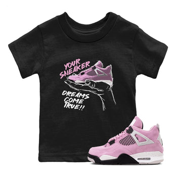 4s Retro Orchid shirts to match jordans Sneaker Dreams sneaker match tees Air Jordan 4 WMNS Orchid match shoes to clothes SNRT Sneaker Tees Youth Baby Black 1 tee