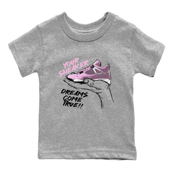 4s Retro Orchid shirts to match jordans Sneaker Dreams sneaker match tees Air Jordan 4 WMNS Orchid match shoes to clothes SNRT Sneaker Tees Youth Baby Heather Grey 2 tee