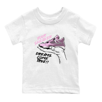 4s Retro Orchid shirts to match jordans Sneaker Dreams sneaker match tees Air Jordan 4 WMNS Orchid match shoes to clothes SNRT Sneaker Tees Youth Baby White 2 tee