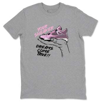 4s Retro Orchid shirts to match jordans Sneaker Dreams sneaker match tees Air Jordan 4 WMNS Orchid match shoes to clothes SNRT Sneaker Tees unisex cotton Heather Grey 2 shirts