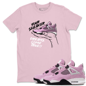 4s Retro Orchid shirts to match jordans Sneaker Dreams sneaker match tees Air Jordan 4 WMNS Orchid match shoes to clothes SNRT Sneaker Tees unisex cotton Pink 1 shirts