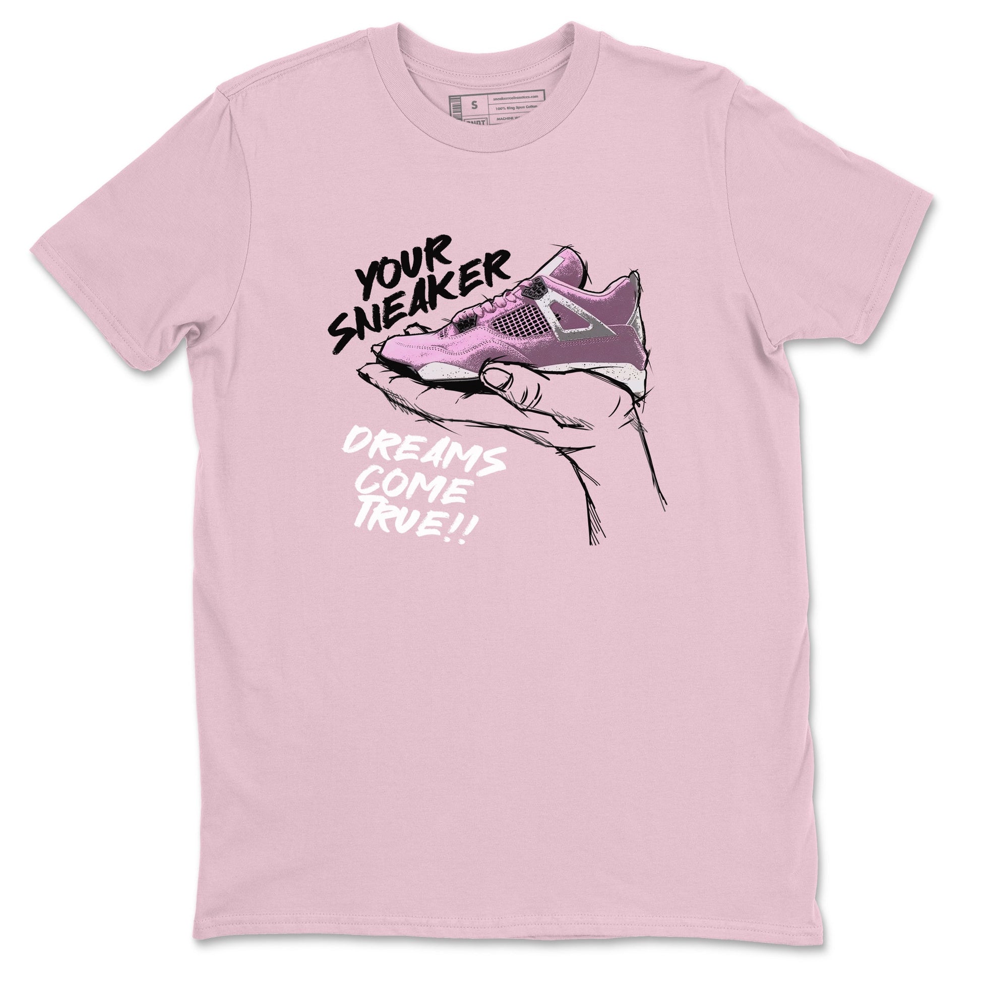 4s Retro Orchid shirts to match jordans Sneaker Dreams sneaker match tees Air Jordan 4 WMNS Orchid match shoes to clothes SNRT Sneaker Tees unisex cotton Pink 2 shirts