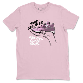 4s Retro Orchid shirts to match jordans Sneaker Dreams sneaker match tees Air Jordan 4 WMNS Orchid match shoes to clothes SNRT Sneaker Tees unisex cotton Pink 2 shirts