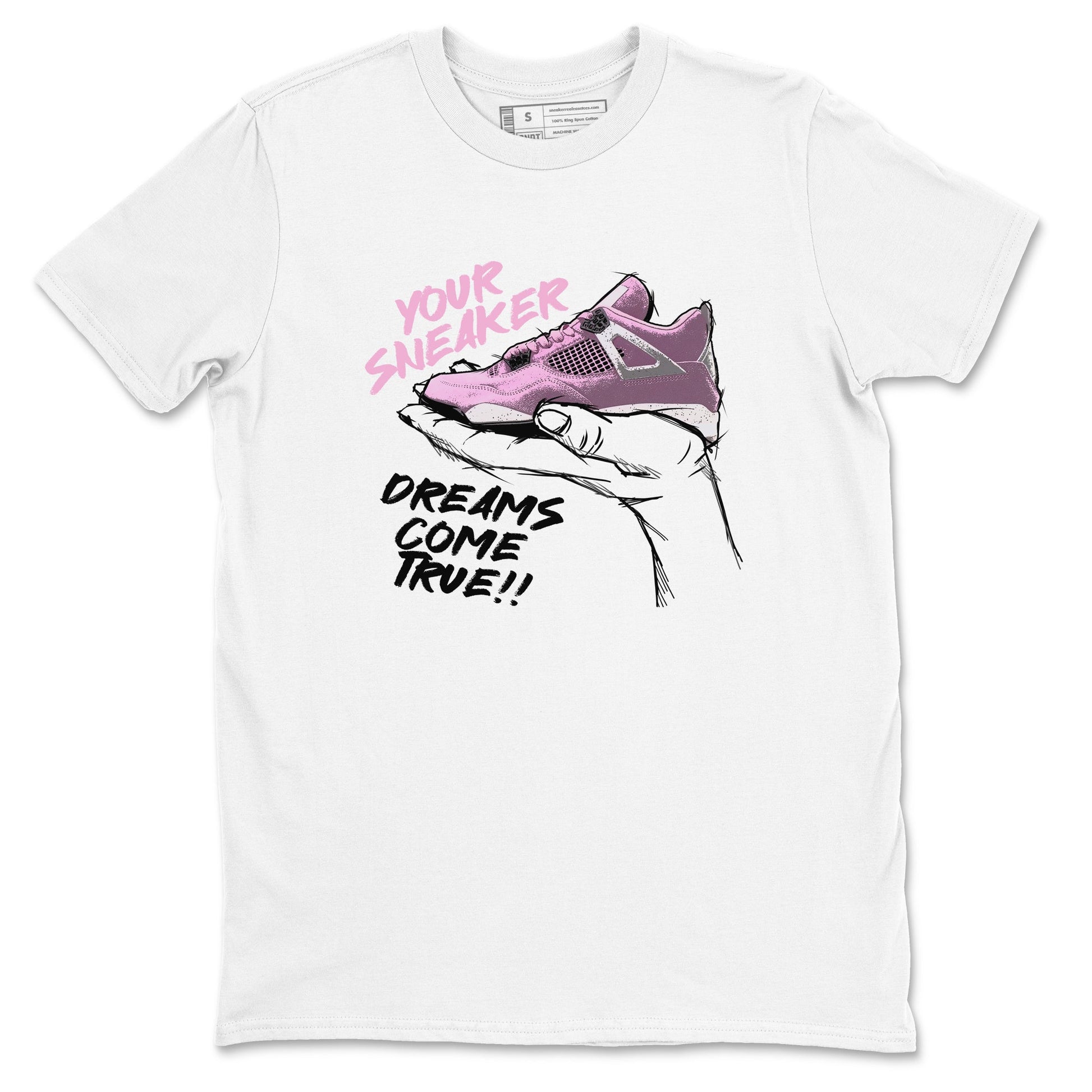 4s Retro Orchid shirts to match jordans Sneaker Dreams sneaker match tees Air Jordan 4 WMNS Orchid match shoes to clothes SNRT Sneaker Tees unisex cotton White 2 shirts