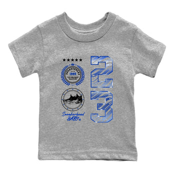 Foams One Royal shirts to match jordans Sneaker Emblem sneaker match tees Air Foamposite One Royal match shoes to clothes SNRT Sneaker Tees Youth Baby Heather Grey 2 tee