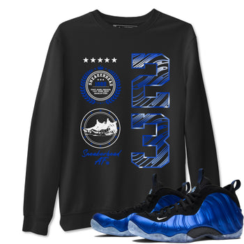 Foams One Royal shirts to match jordans Sneaker Emblem sneaker match tees Air Foamposite One Royal match shoes to clothes SNRT Sneaker Tees unisex cotton Black 1 shirts
