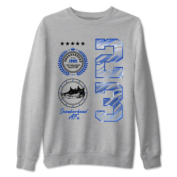 Foams One Royal shirts to match jordans Sneaker Emblem sneaker match tees Air Foamposite One Royal match shoes to clothes SNRT Sneaker Tees unisex cotton Heather Grey 2 shirts