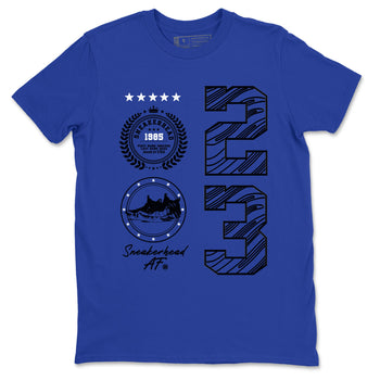 Foams One Royal shirts to match jordans Sneaker Emblem sneaker match tees Air Foamposite One Royal match shoes to clothes SNRT Sneaker Tees unisex cotton Royal Blue 2 shirts