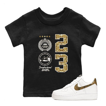 Air Force 1 Ivory Snake shirt to match jordans Sneaker Emblem sneaker tees Air Force 1 Ivory Snake SNRT sneaker release tees baby toddler Black 1 cotton Shirt