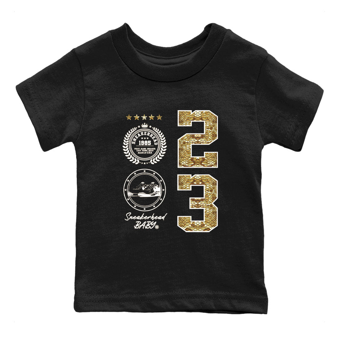 Air Force 1 Ivory Snake shirt to match jordans Sneaker Emblem sneaker tees Air Force 1 Ivory Snake SNRT sneaker release tees baby toddler Black 2 cotton Shirt