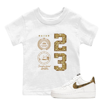 Air Force 1 Ivory Snake shirt to match jordans Sneaker Emblem sneaker tees Air Force 1 Ivory Snake SNRT sneaker release tees baby toddler White 1 cotton Shirt