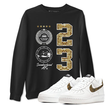 Air Force 1 Ivory Snake shirt to match jordans Sneaker Emblem sneaker tees Air Force 1 Ivory Snake SNRT Sneaker Release Tees unisex cotton Black 1 crew neck shirt