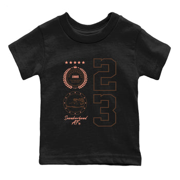 Sneaker match tees – Sneaker Tees To Match Air Jordan 1 Baroque Brown Shoes – Sneaker Emblem Kids T-Shirt Black 2