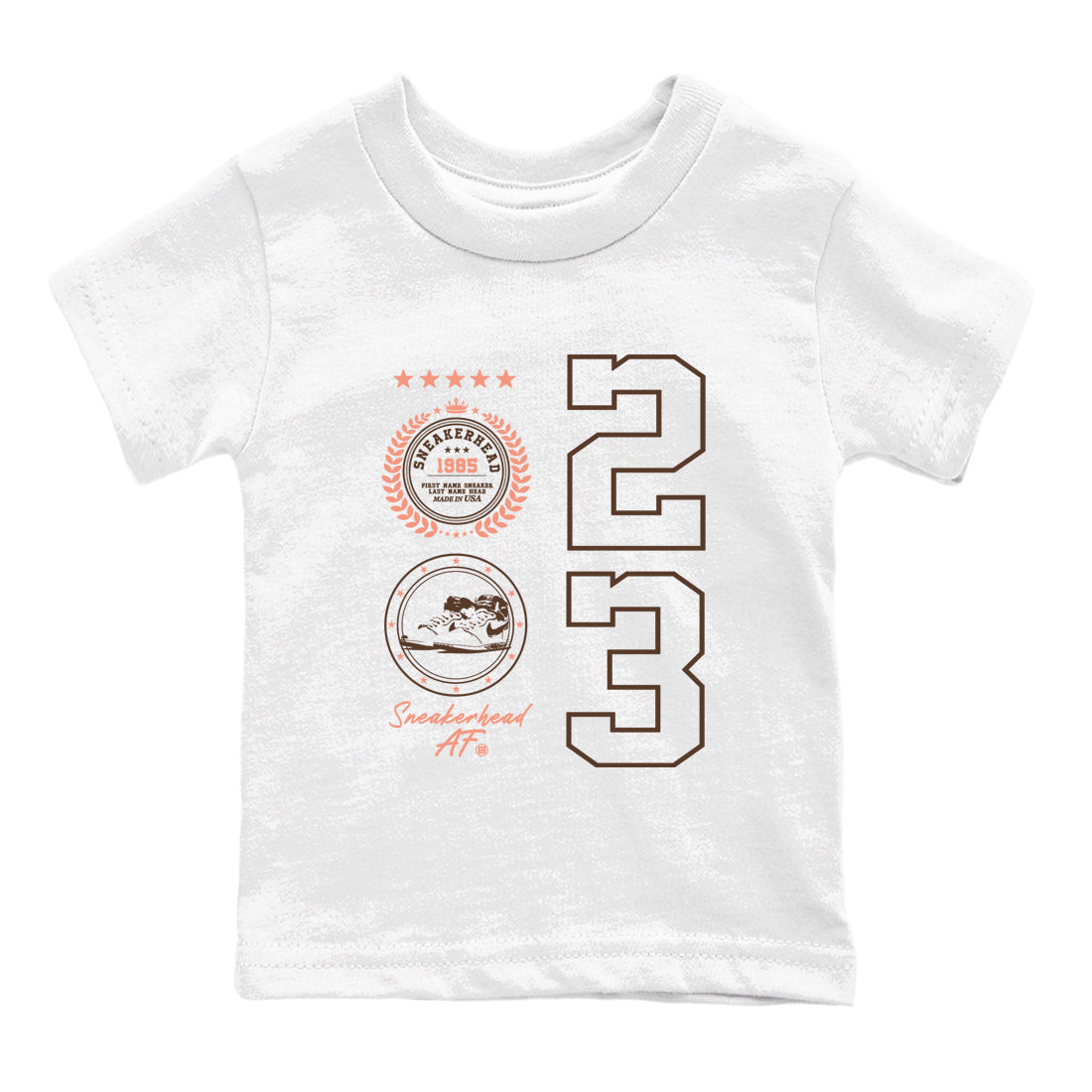 Sneaker match tees – Sneaker Tees To Match Air Jordan 1 Baroque Brown Shoes – Sneaker Emblem Kids T-Shirt White 2