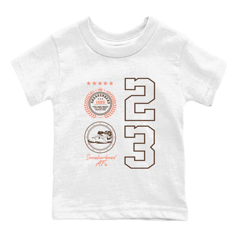 Sneaker match tees – Sneaker Tees To Match Air Jordan 1 Baroque Brown Shoes – Sneaker Emblem Kids T-Shirt White 2
