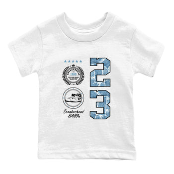 1s Denim shirt to match jordans Sneaker Emblem sneaker tees Air Jordan 1 Denim SNRT sneaker release tees baby toddler White 2 cotton Shirt