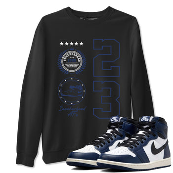 1s Midnight Navy shirts to match jordans Sneaker Emblem sneaker match tees Air Jordan 1 Midnight Navy match shoes to clothes SNRT Sneaker Tees unisex cotton Black 1 shirts