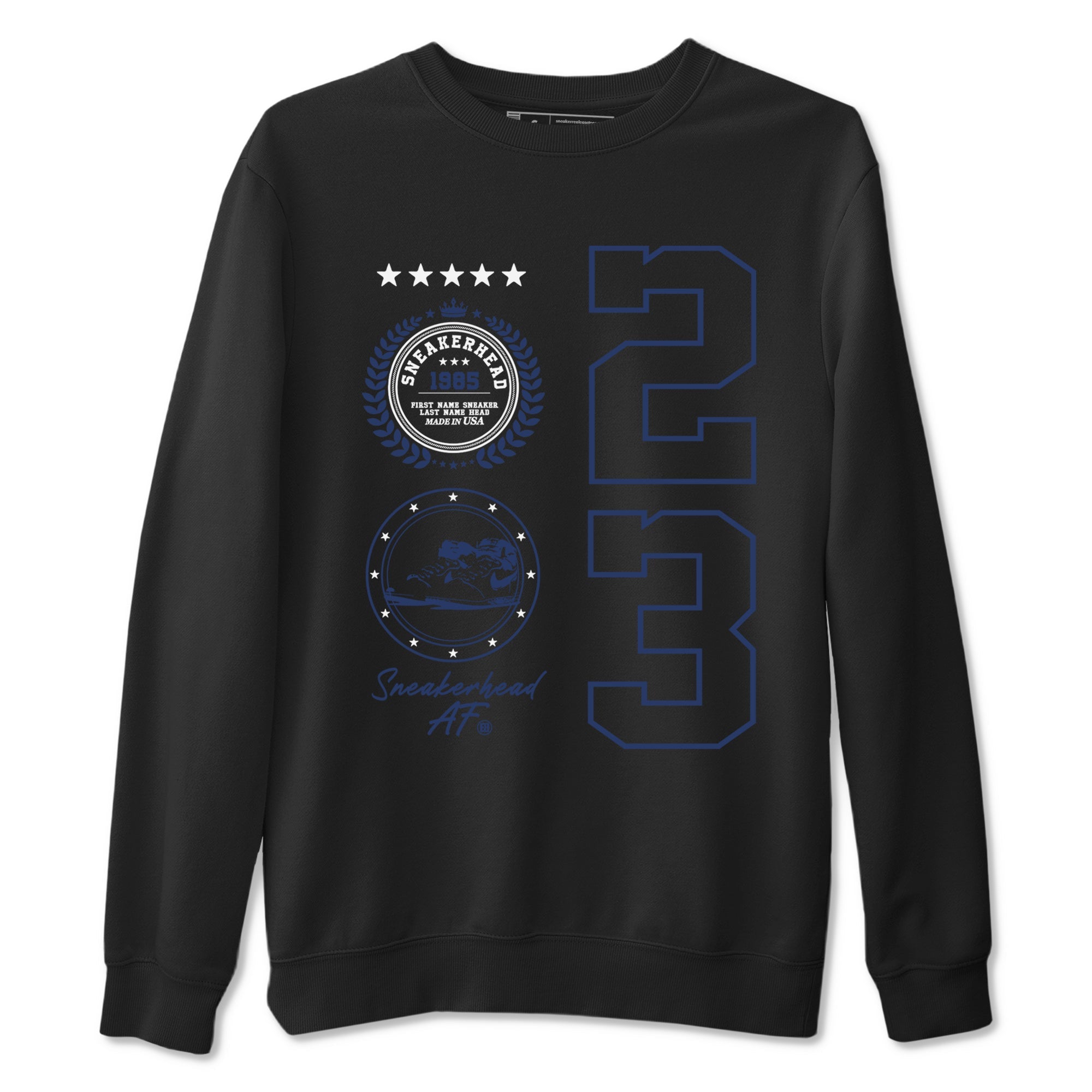 1s Midnight Navy shirts to match jordans Sneaker Emblem sneaker match tees Air Jordan 1 Midnight Navy match shoes to clothes SNRT Sneaker Tees unisex cotton Black 2 shirts