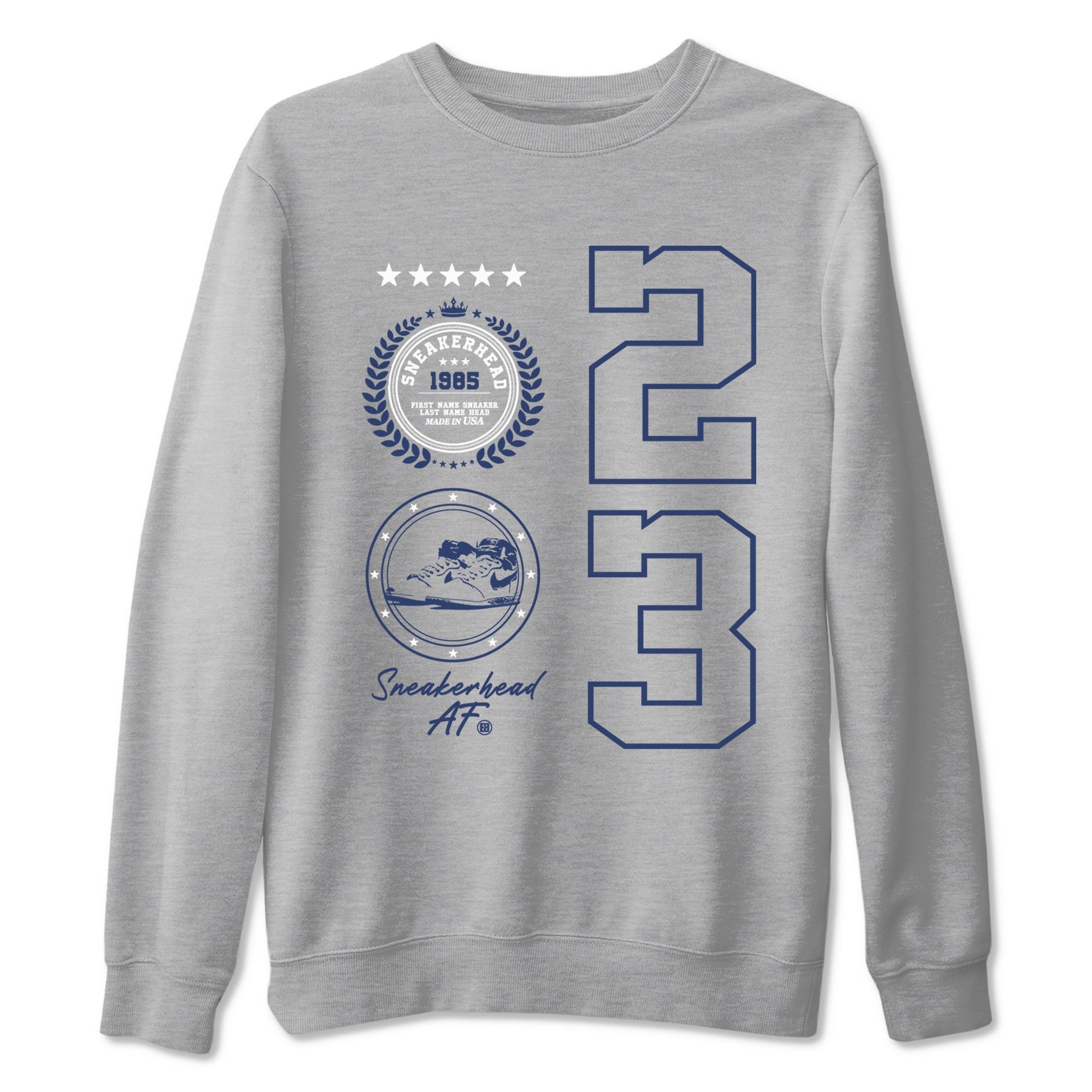1s Midnight Navy shirts to match jordans Sneaker Emblem sneaker match tees Air Jordan 1 Midnight Navy match shoes to clothes SNRT Sneaker Tees unisex cotton Heather Grey 2 shirts