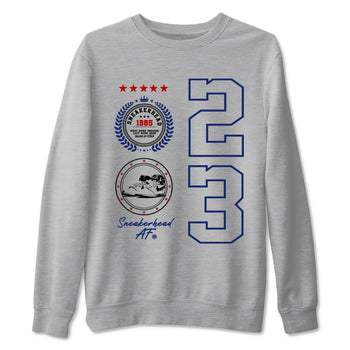 1s Rare Air shirts to match jordans Sneaker Emblem sneaker match tees Air Jordan 1 High OG Rare Air Deep Royal Blue match shoes to clothes SNRT Sneaker Tees unisex cotton Heather Grey 2 shirts