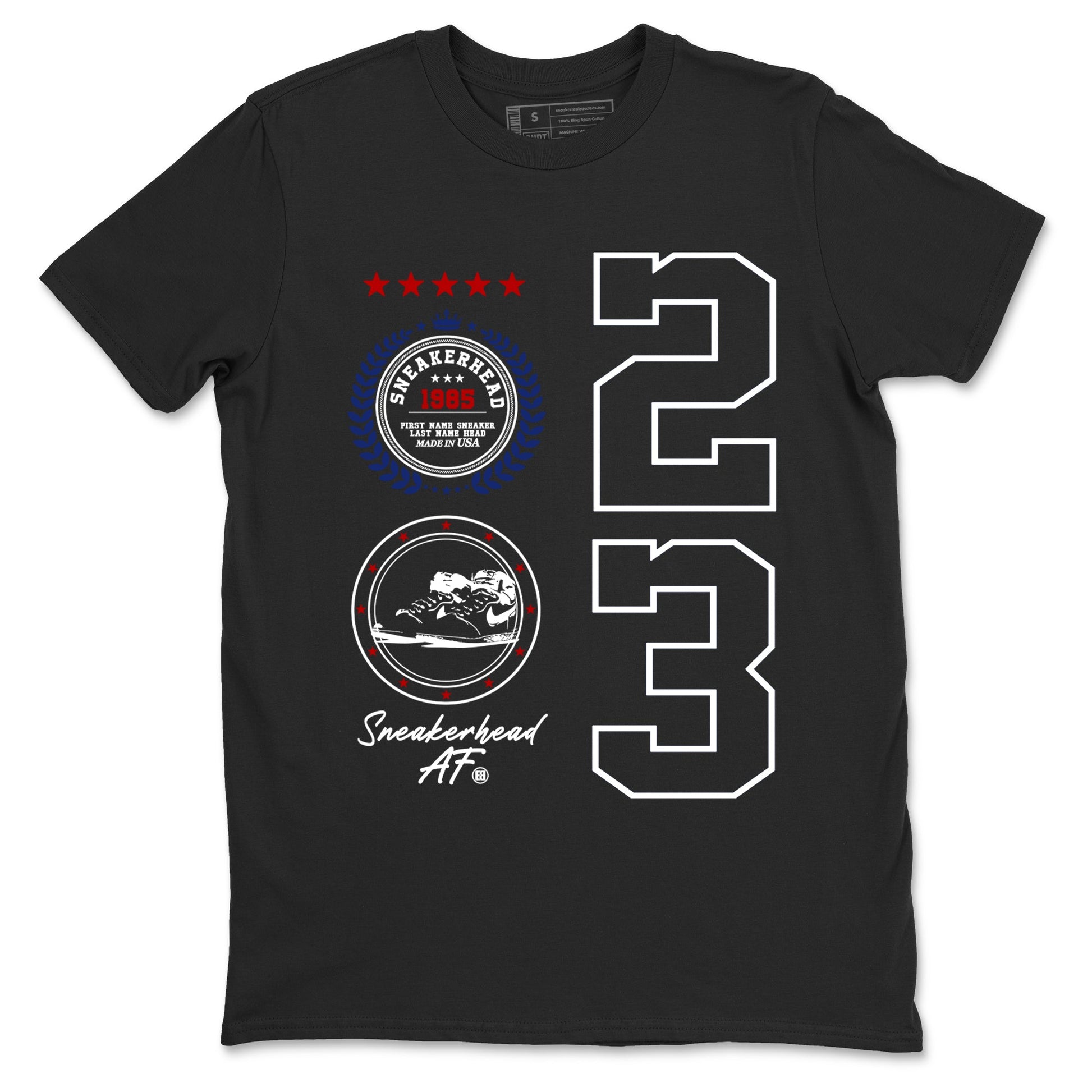 1s Rare Air shirts to match jordans Sneaker Emblem sneaker match tees Air Jordan 1 High OG Rare Air Deep Royal Blue match shoes to clothes SNRT Sneaker Tees unisex cotton Black 2 shirts