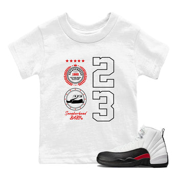 Air Jordan 1 Taxi Flip shirts to match jordans Sneaker Emblem sneaker match tees Air Jordan 1 Taxi Flip SNRT sneaker release tees baby toddler White 1 cotton Shirt