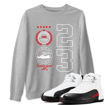 Air Jordan 1 Taxi Flip shirts to match jordans Sneaker Emblem sneaker match tees Air Jordan 1 Taxi Flip SNRT Sneaker Release Tees unisex cotton Heather Grey 1 crew neck shirt