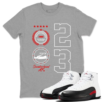Air Jordan 1 Taxi Flip shirts to match jordans Sneaker Emblem sneaker match tees Air Jordan 1 Taxi Flip SNRT Sneaker Release Tees unisex cotton Heather Grey 1 crew neck shirt