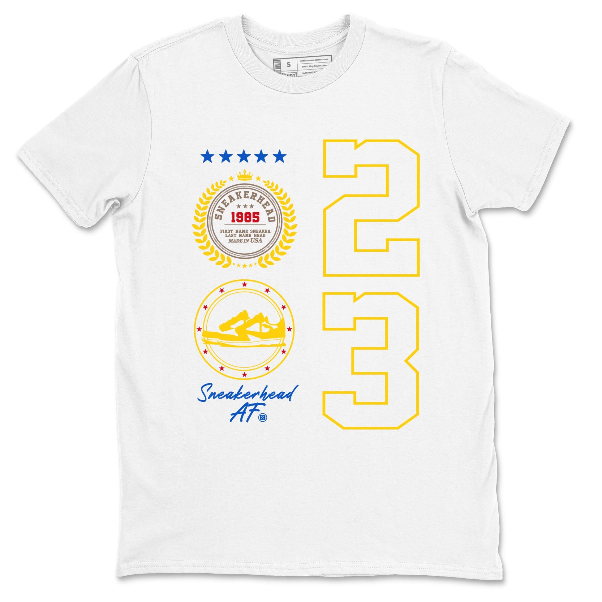 Air Jordan 1 Low x Travis Scott x Canary shirt to match jordans Sneaker Emblem sneaker tees AJ1 Travis Scott Canary Streetwear Brand SNRT Sneaker Tees unisex cotton White 2 crew neck shirt