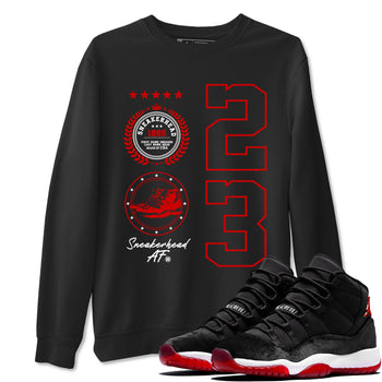 11s Bred Velvet shirts to match jordans Sneaker Emblem sneaker match tees Air Jordan 11 Retro Bred Velvet match shoes to clothes SNRT Sneaker Tees unisex cotton Black 1 shirts
