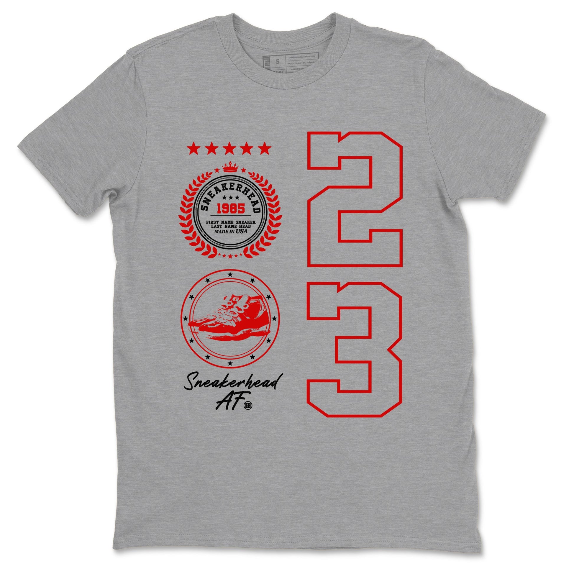 11s Bred Velvet shirts to match jordans Sneaker Emblem sneaker match tees Air Jordan 11 Retro Bred Velvet match shoes to clothes SNRT Sneaker Tees unisex cotton Heather Grey 2 shirts