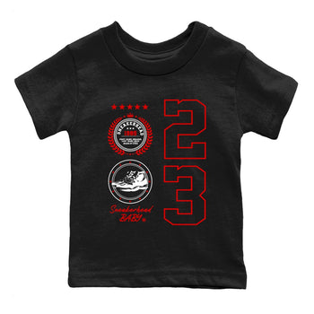 11s Cherry shirts to match jordans Sneaker Emblem sneaker match tees Air Jordan 11 Retro Cherry match shoes to clothes SNRT Sneaker Tees Youth Baby Black 2 tee