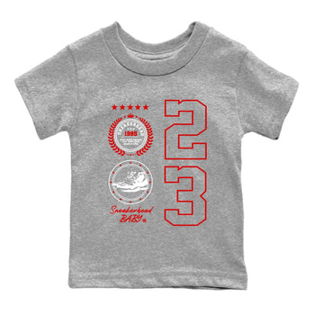 11s Cherry shirts to match jordans Sneaker Emblem sneaker match tees Air Jordan 11 Retro Cherry match shoes to clothes SNRT Sneaker Tees Youth Baby Heather Grey 2 tee
