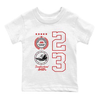 11s Cherry shirts to match jordans Sneaker Emblem sneaker match tees Air Jordan 11 Retro Cherry match shoes to clothes SNRT Sneaker Tees Youth Baby White 2 tee