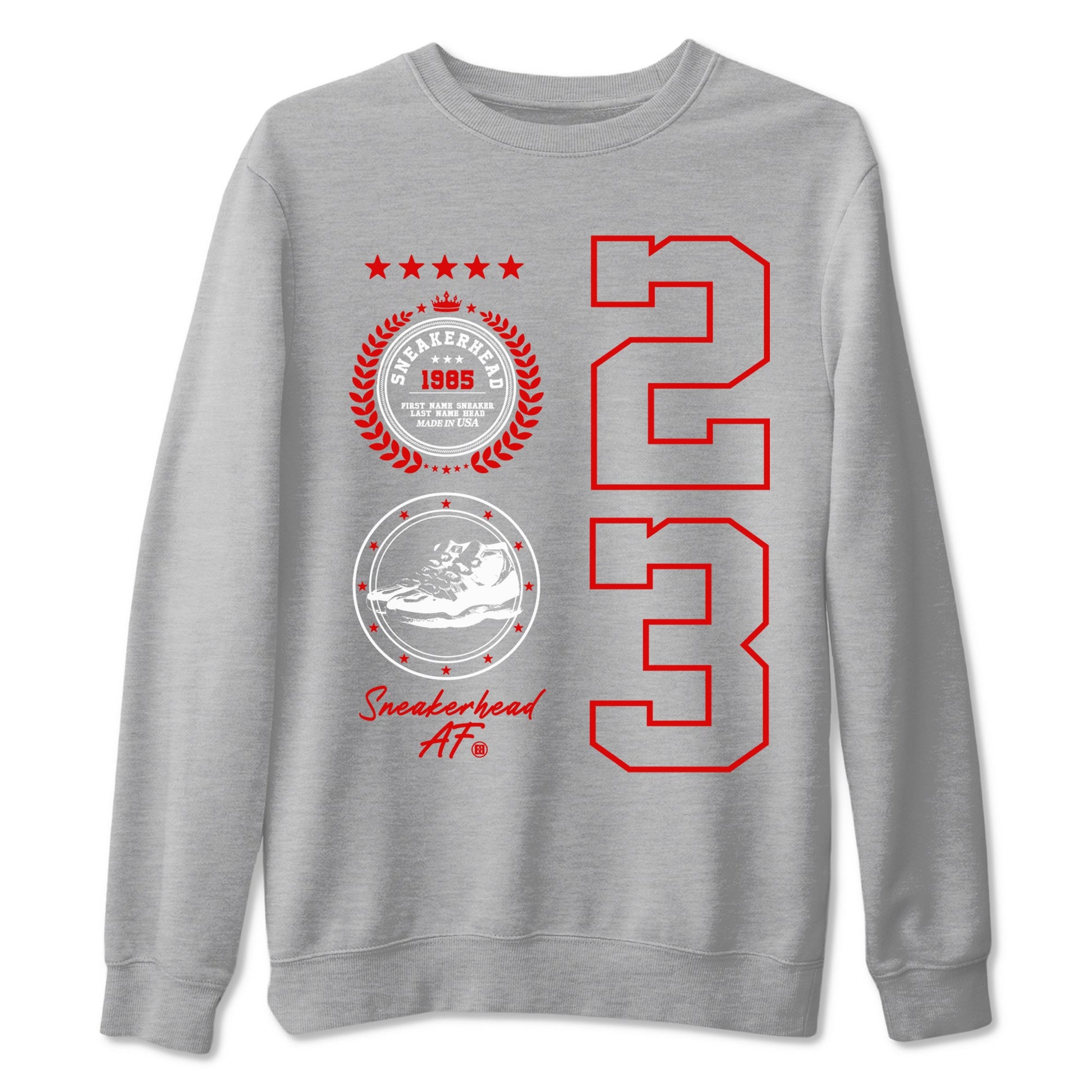 11s Cherry shirts to match jordans Sneaker Emblem sneaker match tees Air Jordan 11 Retro Cherry match shoes to clothes SNRT Sneaker Tees unisex cotton Heather Grey 2 shirts