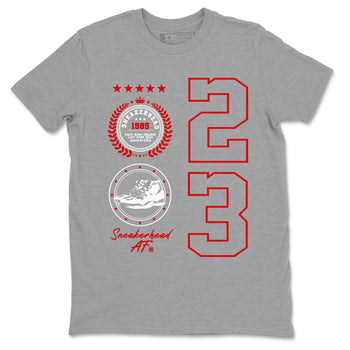 11s Cherry shirts to match jordans Sneaker Emblem sneaker match tees Air Jordan 11 Retro Cherry match shoes to clothes SNRT Sneaker Tees unisex cotton Heather Grey 2 shirts