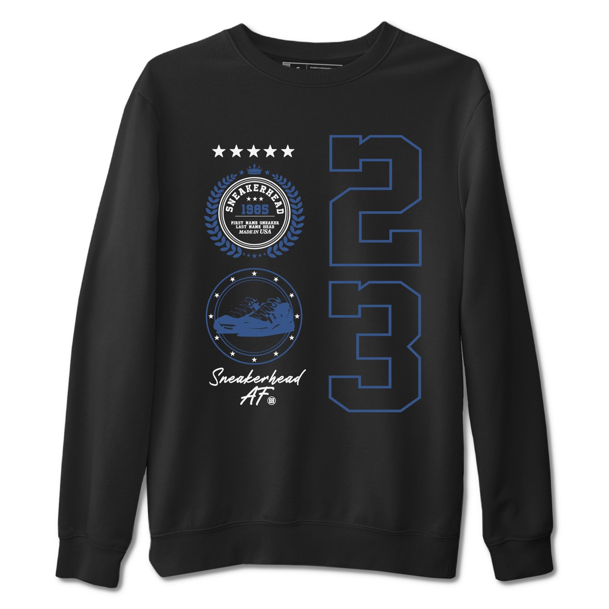 11s Diffused Blue shirts to match jordans Sneaker Emblem sneaker match tees Air Jordan 11 Diffused Blue SNRT Sneaker Release Tees unisex cotton Black 2 crew neck shirts