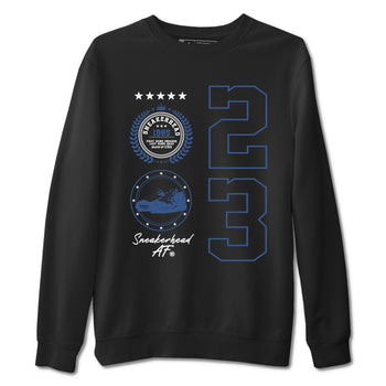 11s Diffused Blue shirts to match jordans Sneaker Emblem sneaker match tees Air Jordan 11 Diffused Blue SNRT Sneaker Release Tees unisex cotton Black 2 crew neck shirts