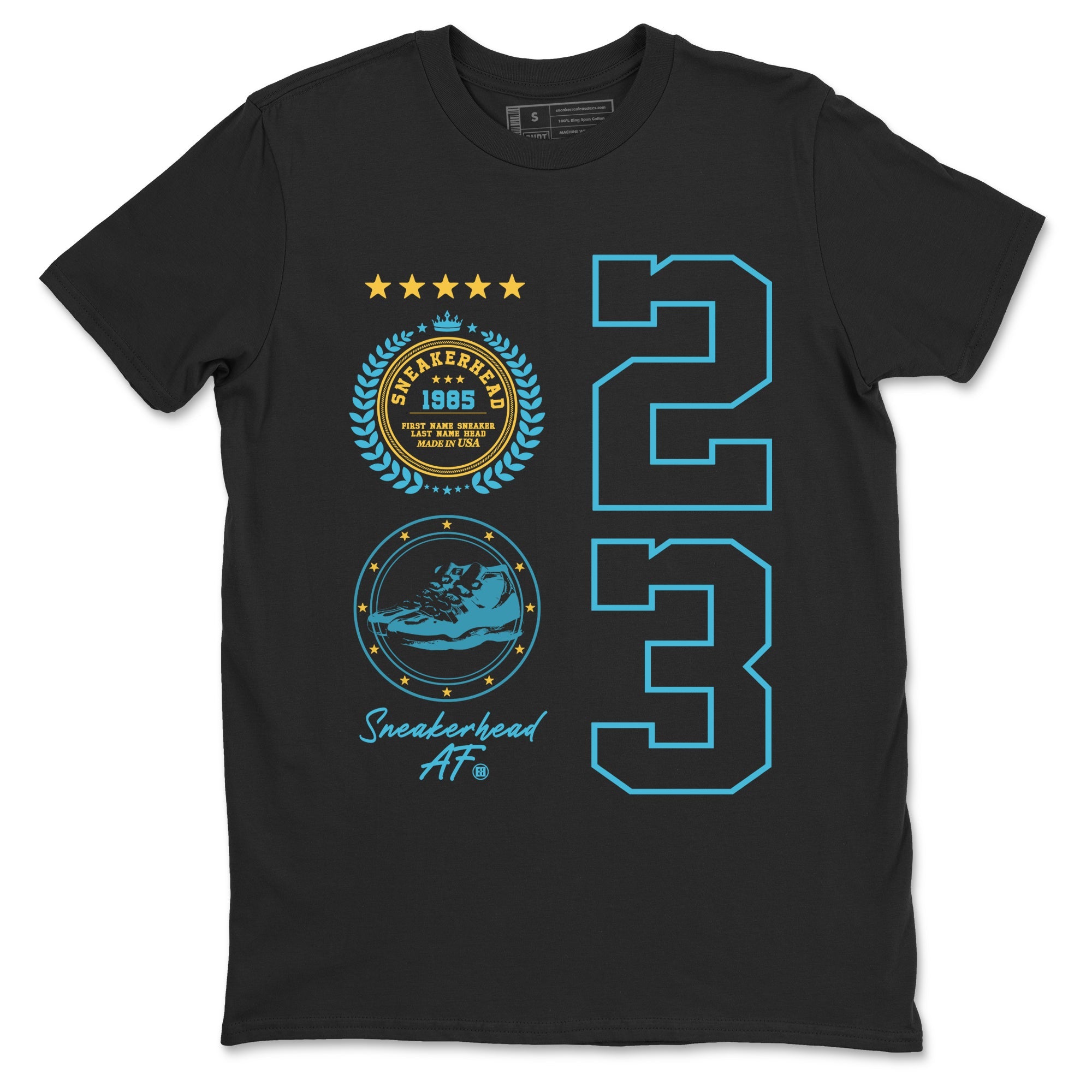 Sneaker Threads – Sneaker Tees To Match Air Jordan 11 Retro Gamma – Sneaker Emblem Graphic Tee Black 2. Perfect for Jordan releases 2025 colorways.