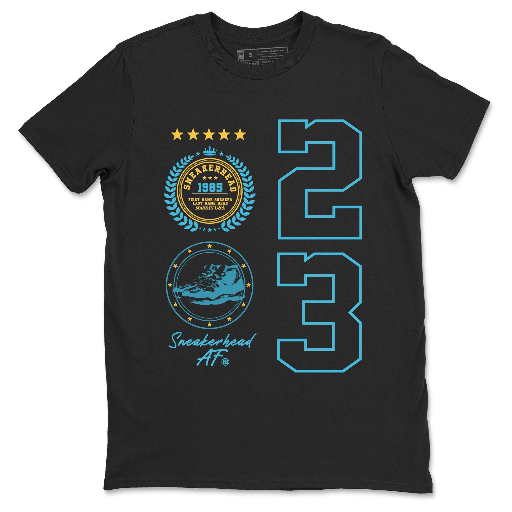 Sneaker Threads – Sneaker Tees To Match Air Jordan 11 Retro Gamma – Sneaker Emblem Graphic Tee Black 2. Perfect for Jordan releases 2025 colorways.