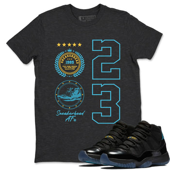 Sneaker Threads – Sneaker Tees To Match Air Jordan 11 Retro Gamma – Sneaker Emblem Graphic Tee Charcoal Heather 1. Perfect for Jordan releases 2025 colorways.