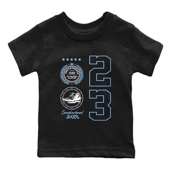 AJ11 Retro Legend Blue shirts to match jordans Sneaker Emblem best t shirts to wear with jordans 11s Legend Blue match shoes to clothes SNRT Sneaker Tees Youth Baby Black 2 tee
