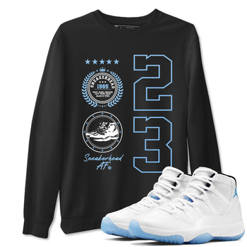 AJ11 Retro Legend Blue shirts to match jordans Sneaker Emblem best t shirts to wear with jordans 11s Legend Blue match shoes to clothes SNRT Sneaker Tees unisex cotton Black 1 shirts